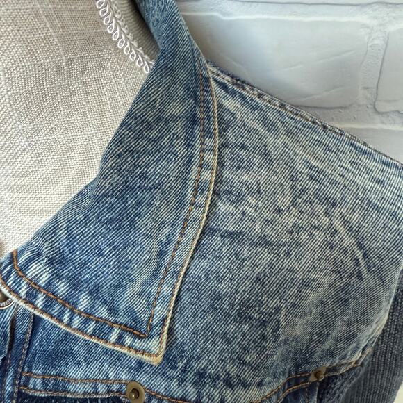 Paris Blues Women's 100% Cotton Blue Jean Sweater Snap Jacket Pockets sz S - Picture 5 of 10